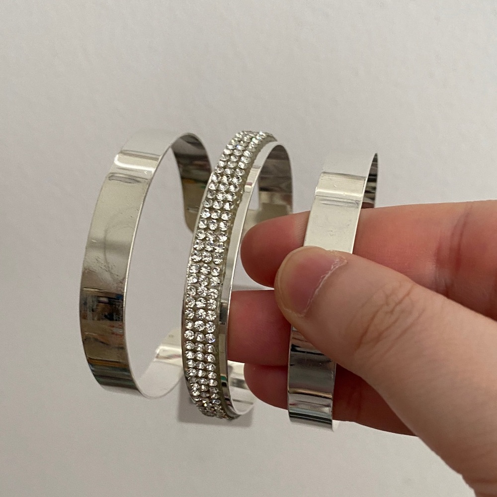 Chic Silver Bracelet Trio
